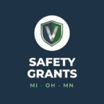 Veltera shield above the words Safety Grants, with matching grant amounts for Michigan, Ohio and Minnesota
